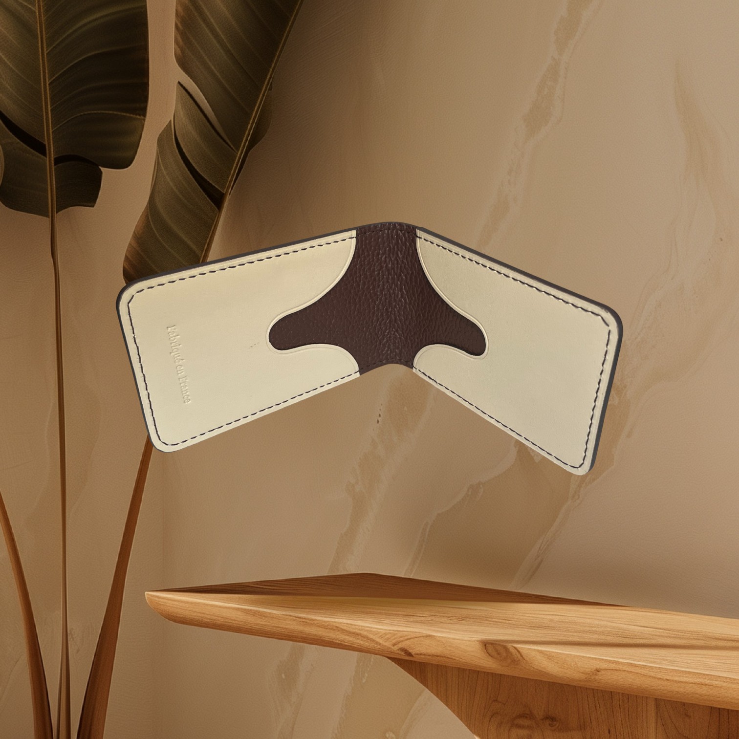 Porte cartes cuir pleine fleur - L'Atlas