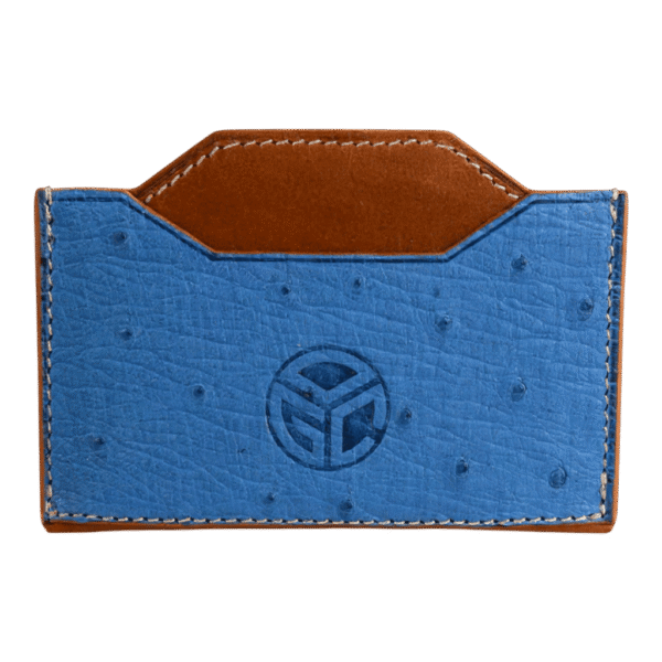 Porte cartes cuir d’autruche -  L’Ébène