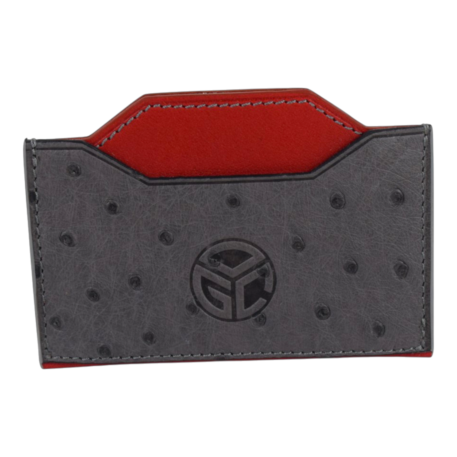 Porte cartes cuir d’autruche -  L’Ébène